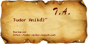 Tudor Anikó névjegykártya